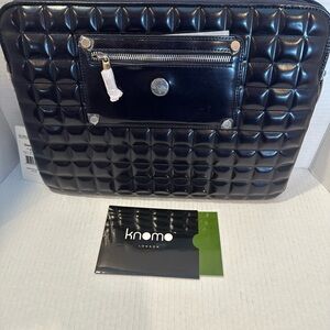 Knomo 13” Spazzolato Laptop IPad Sleeve w Tracker and Thick Ext/Int